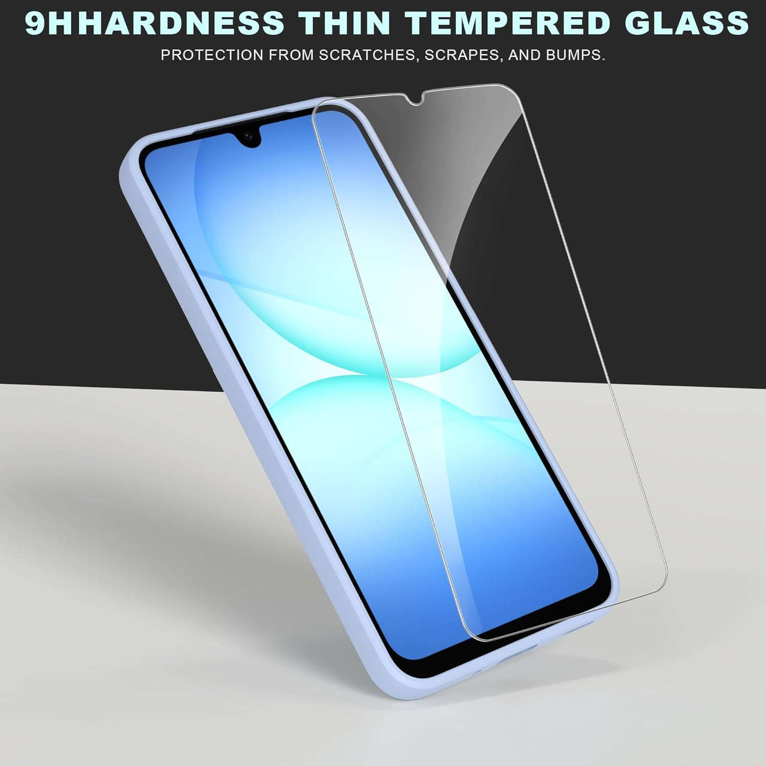 Compatible with Samsung Galaxy A17 5G Case with 2 Protective Films, Mobile Phone Case Liquid Silicone TPU Protective Case Thin Back Cover - Purple image number 7