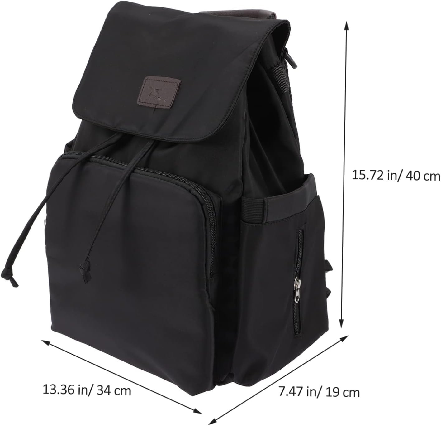 Mummy Bag Diaper Backpack Drawstring Closure Wet Dry Separation for Travel image number 4