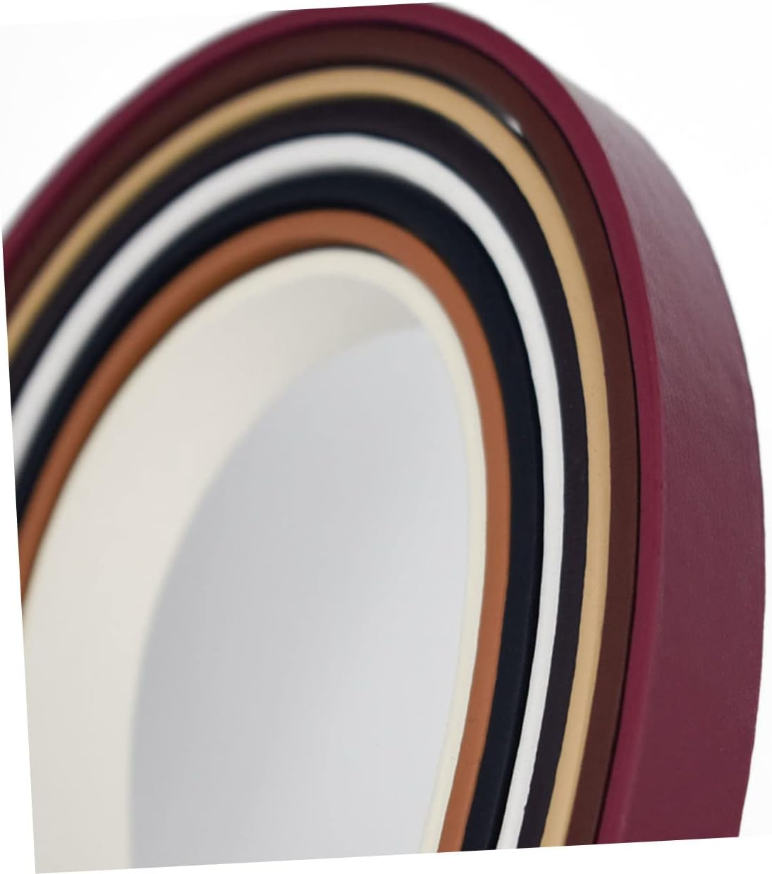 TOPPERFUN 6Pcs Pu Leather Handbag Handles Replacement Strap for Tote Bag DIY Pouch Handstitch Belt for Women Ladies image number 6