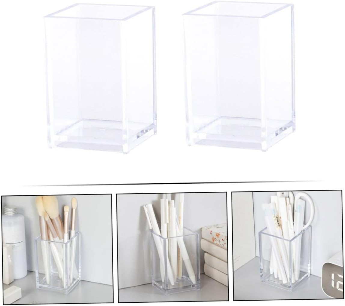 FIXOSHEE 2Pcs Capacity Pencil Case Pen Holders Desktop Storage Baskets Office Accessories image number 1