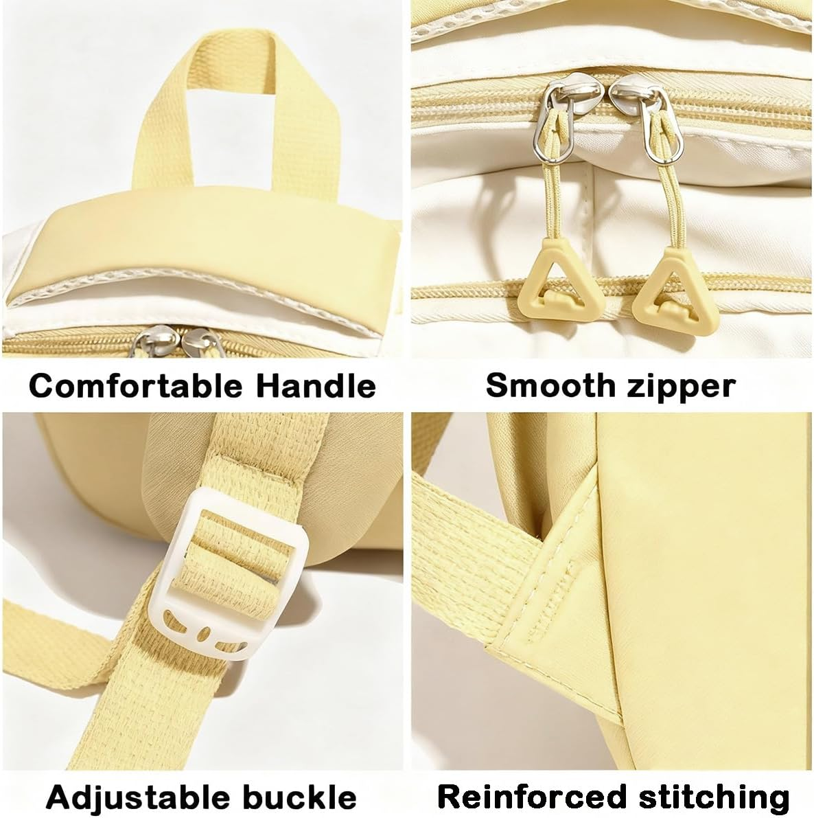 Aesthetic Backpack for Girl Teens Cute Bookbag for Girls with Cheese Pendant Kawaii Preppy Backpack College Daypack image number 2