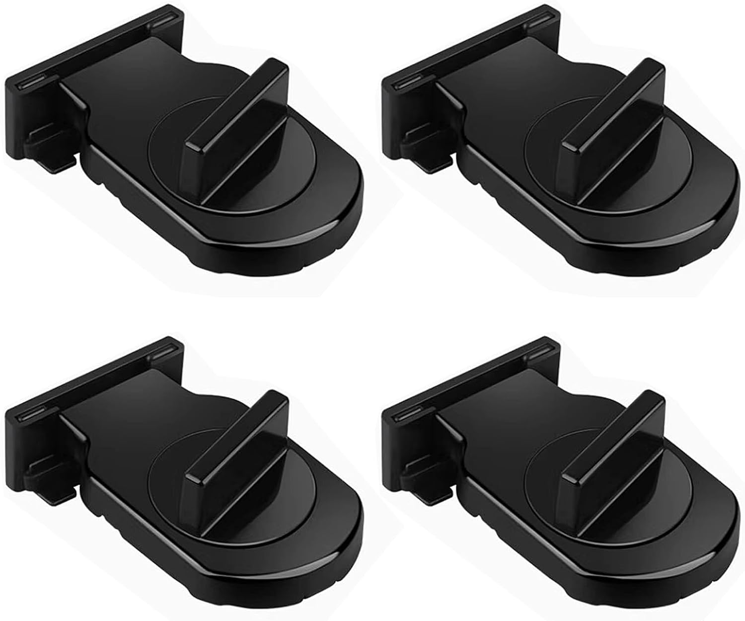 Upgrade 4 Pack Sliding Window Locks for Horizontal Sliding Windows Security Lock Adjustable Window Track Rail Stoppers for Child Safety and Travel