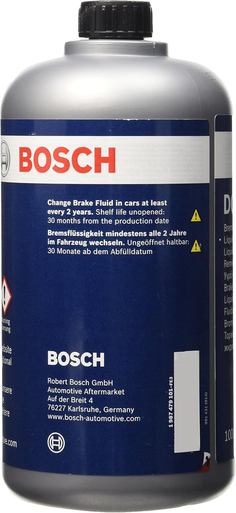 BOSCH BF3-1L Brake Fluid DOT 3, 1 Litre, Suitable for Most Vehicles That Use DOT 3, with or without ABS/ESP&reg; from 1990 Onwards image number 1