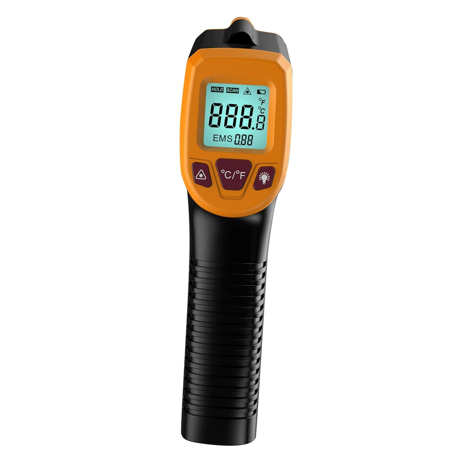 Infrared Thermometer, Non-Contact Digital Industrial Temperature Gun -58&deg;F to 1112&deg;F (-50&deg;C to 600&deg;C) with LCD Display,Orange image number 2