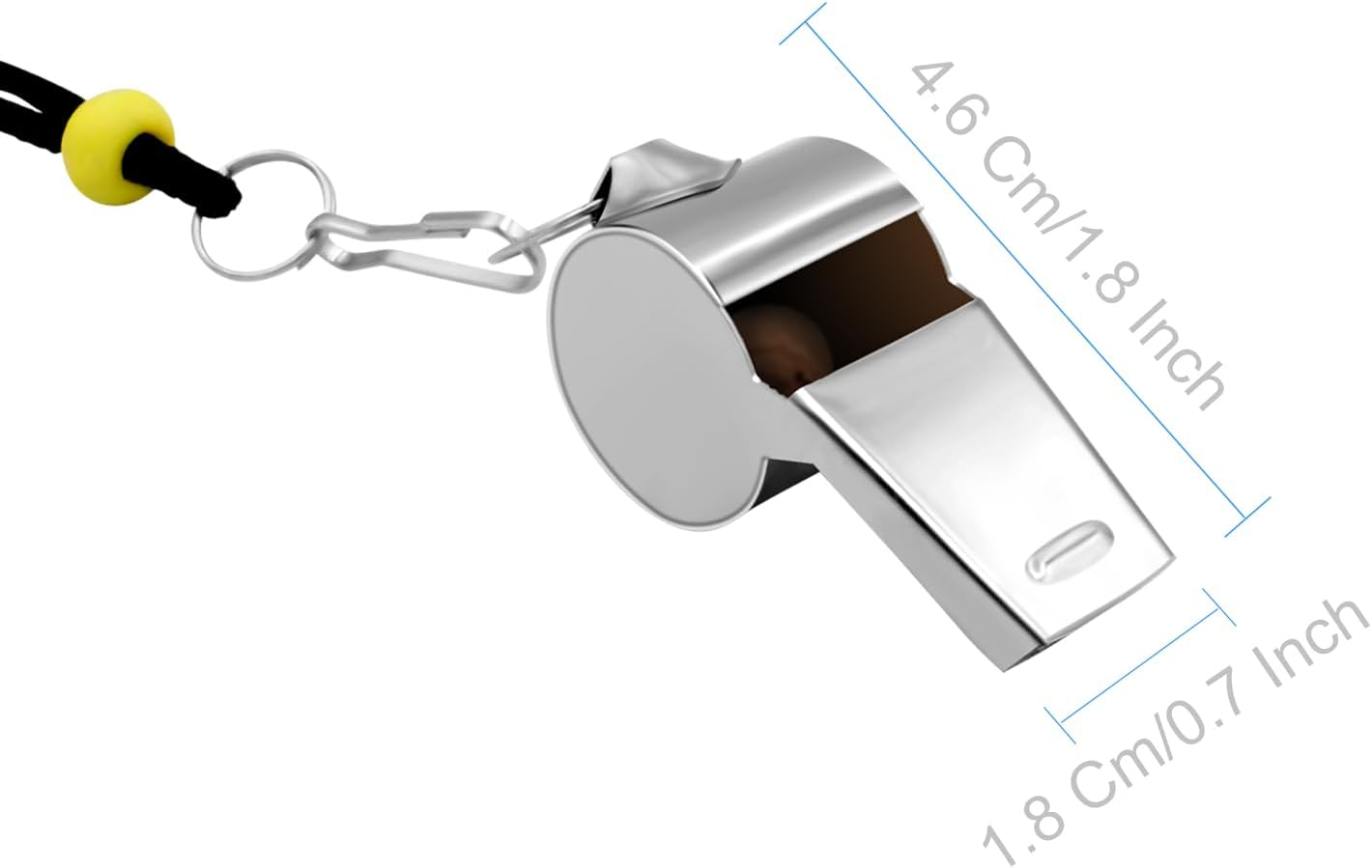 WONAPAD Whistle, Stainless Steel Sports Whistles with Lanyard, Loud Crisp Sound Whistles Great for Coaches, Referees, Teachers and Polices image number 2