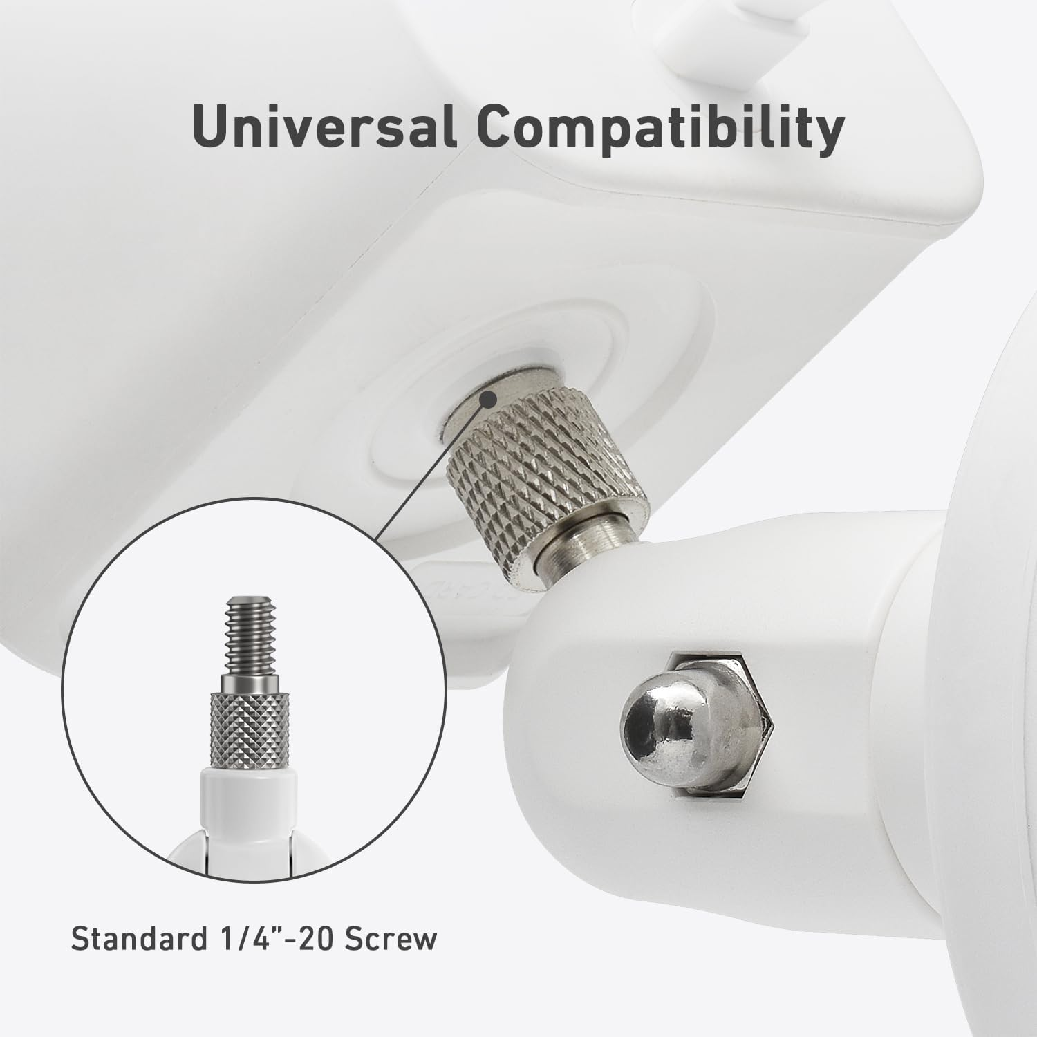 Holicfun Indoor Outdoor Camera Magnetic Mount, Compatible with Ring, Blink, Eufy, Google Nest, Wyze, Arlo, Simplisafe, Reolink, and Tapo Cameras - White image number 3