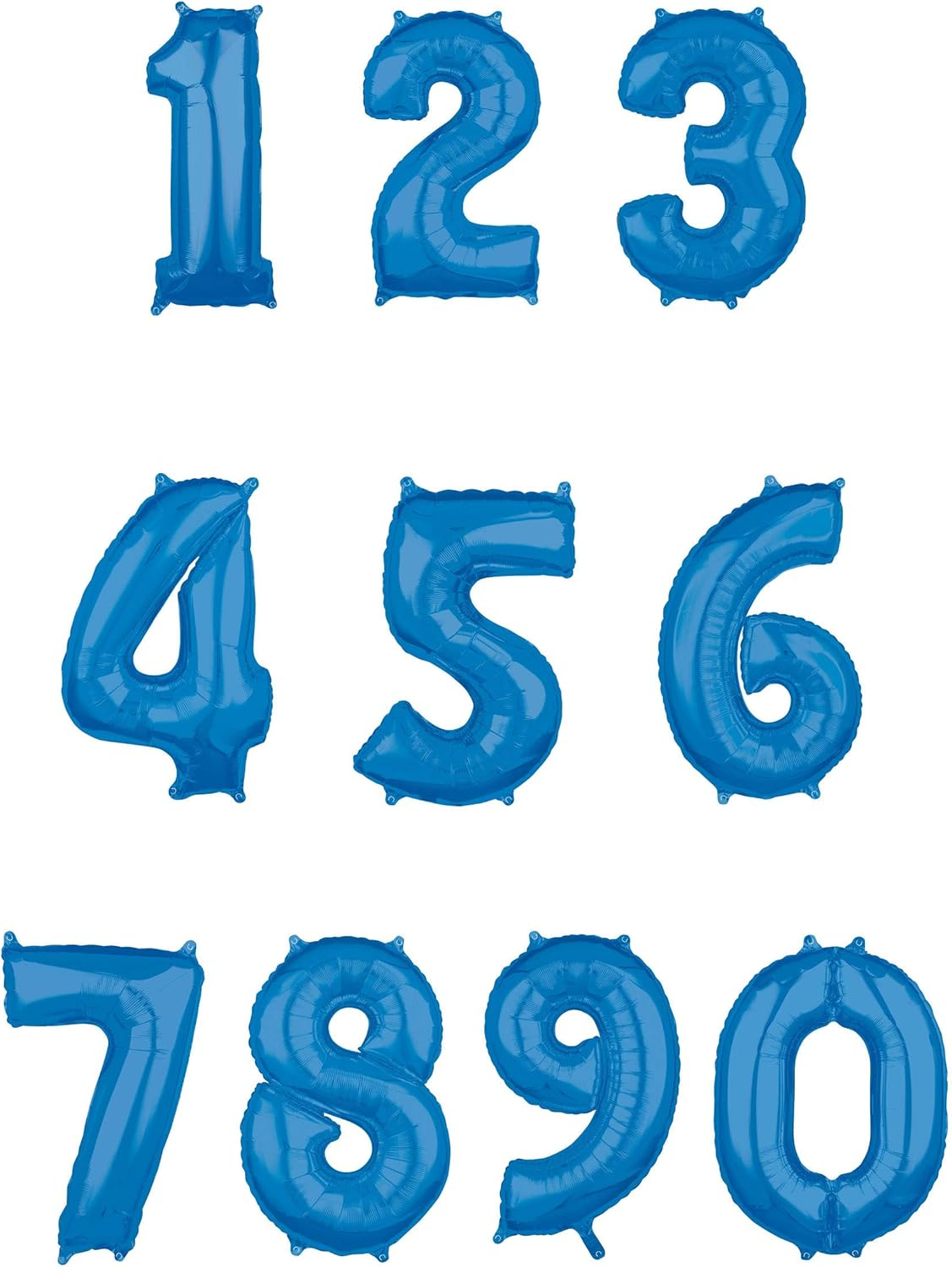 Anagram Mid-Size Shape Blue Numeral 1. L26 Foil Balloon, 66 Cm Size