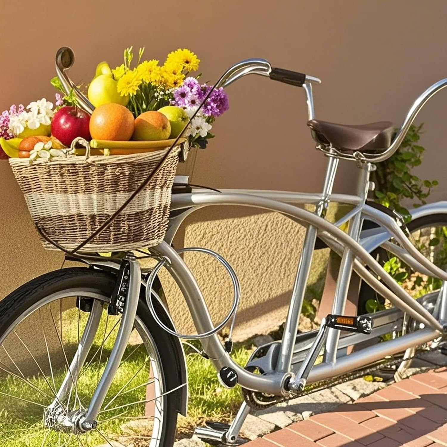 2-Pack Bike Cable Locks - 1M 3Mm Security Cable with Double Loop Design, Heavy Duty Coated Wire for Bicycles, Luggage & Sports Equipment image number 5