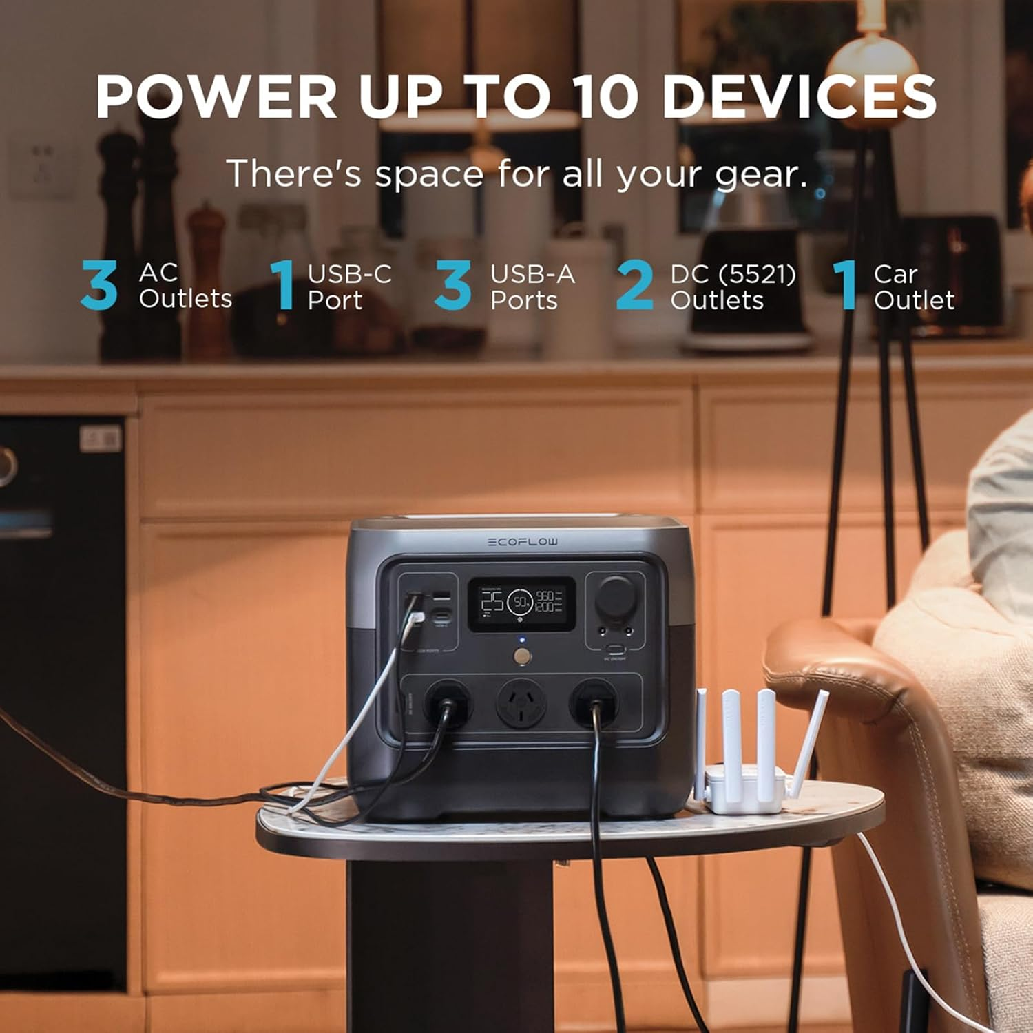 EF ECOFLOW RIVER 2 Pro,Portable Power Station 3X800W AC Outlets, 700Wh Lifepo4 Battery, 70 Min Fast Charging, Solar Generator for Camping image number 1