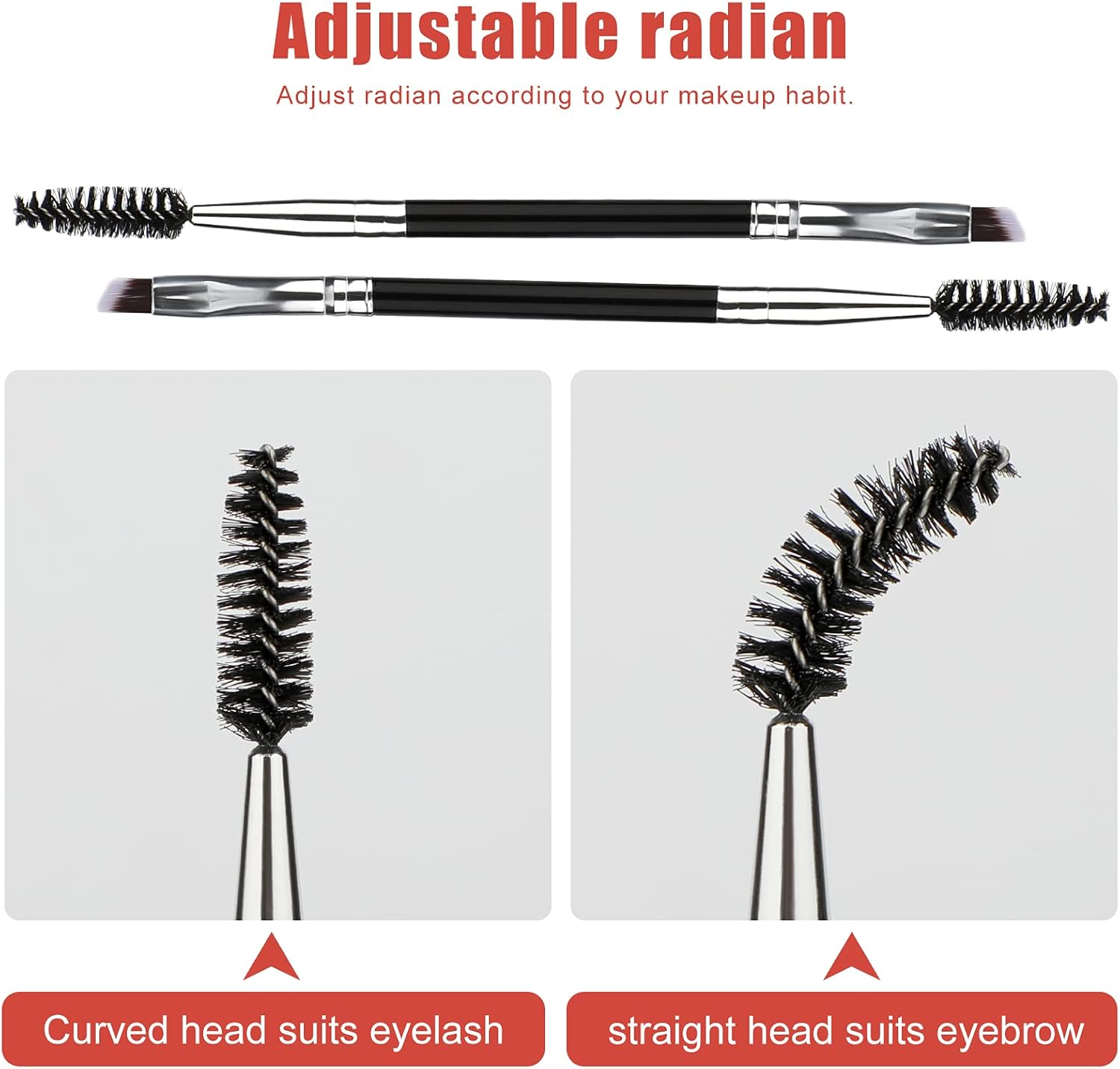 SAVITA 4Pcs Eyebrow Brush Set Including Double-Headed Eyebrow Brush, Lip Brush, Angled Brush, Brow Tinting Brush for Women Cosmetic in Home and Salon, Wax, Gel Brush image number 3