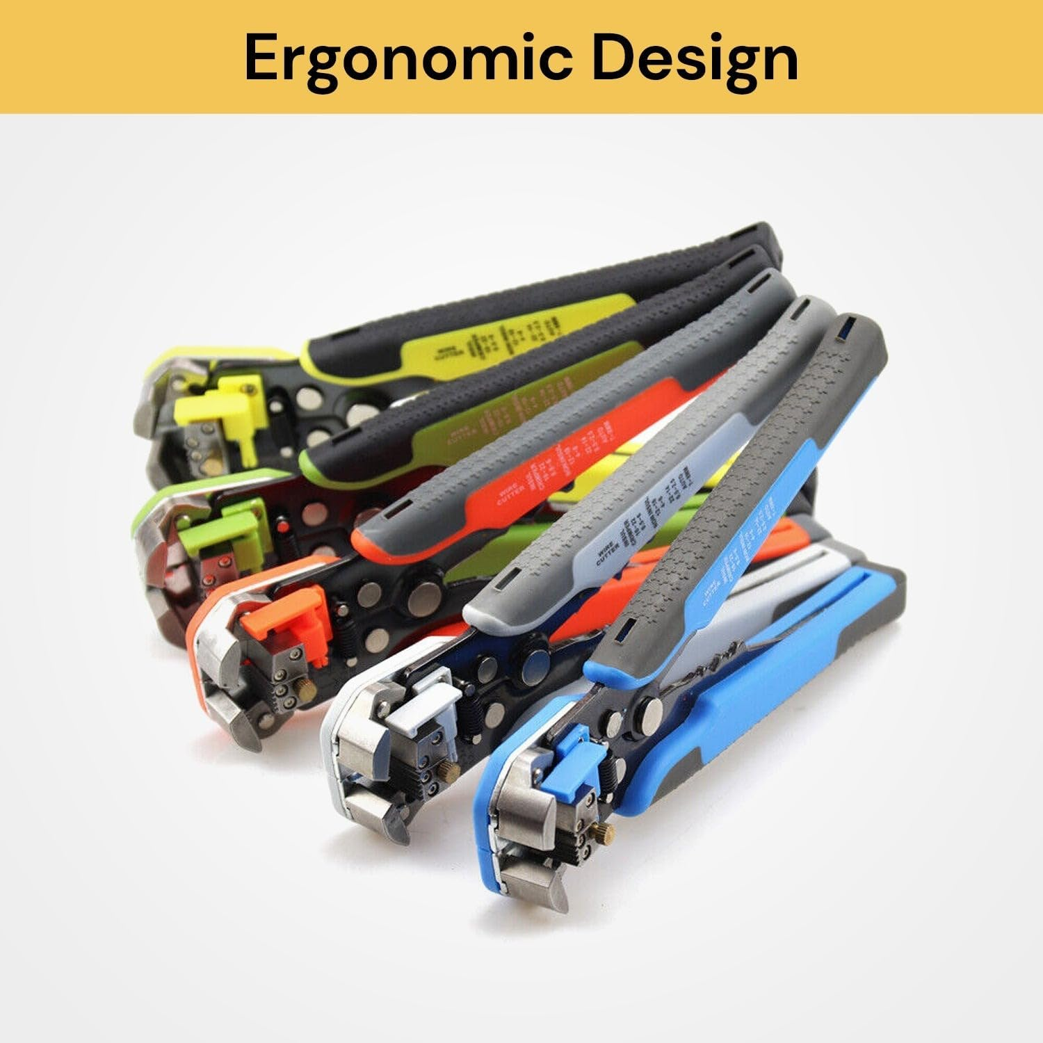 EZONEDEAL Wire Stripping Tool, Automatic Wire Crimper Crimping Pliers/Cutting - Self Adjusting Wire Stripper Tool with Jaws, for 10-24 AWG Stranded Wire Cutting - GREEN image number 6