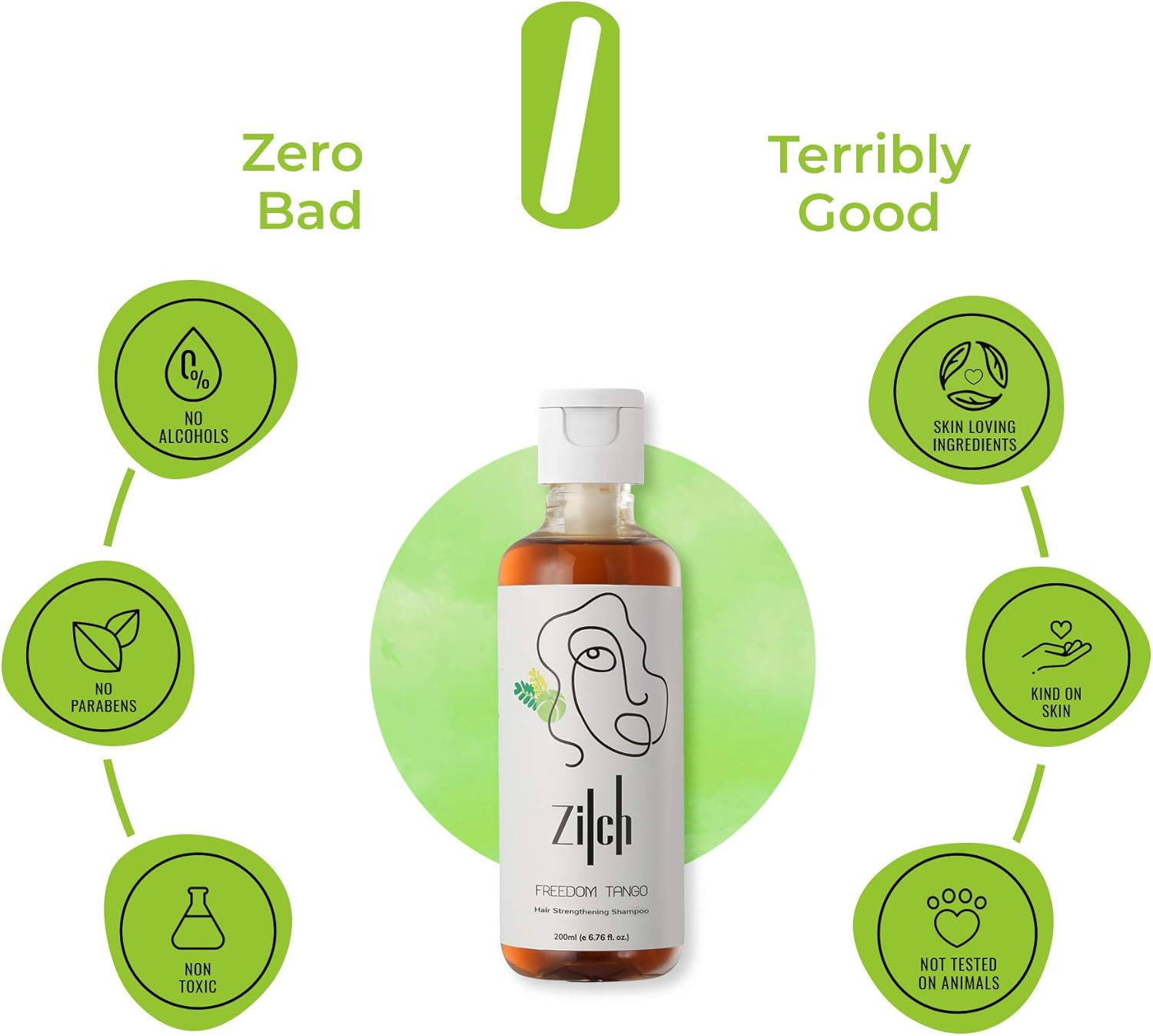 Zilch Freedom Tango Natural Vit C & Amla Hair Growth & Hairfall Control Shampoo, 200 Ml (No Sulphates, No Parabens) image number 4