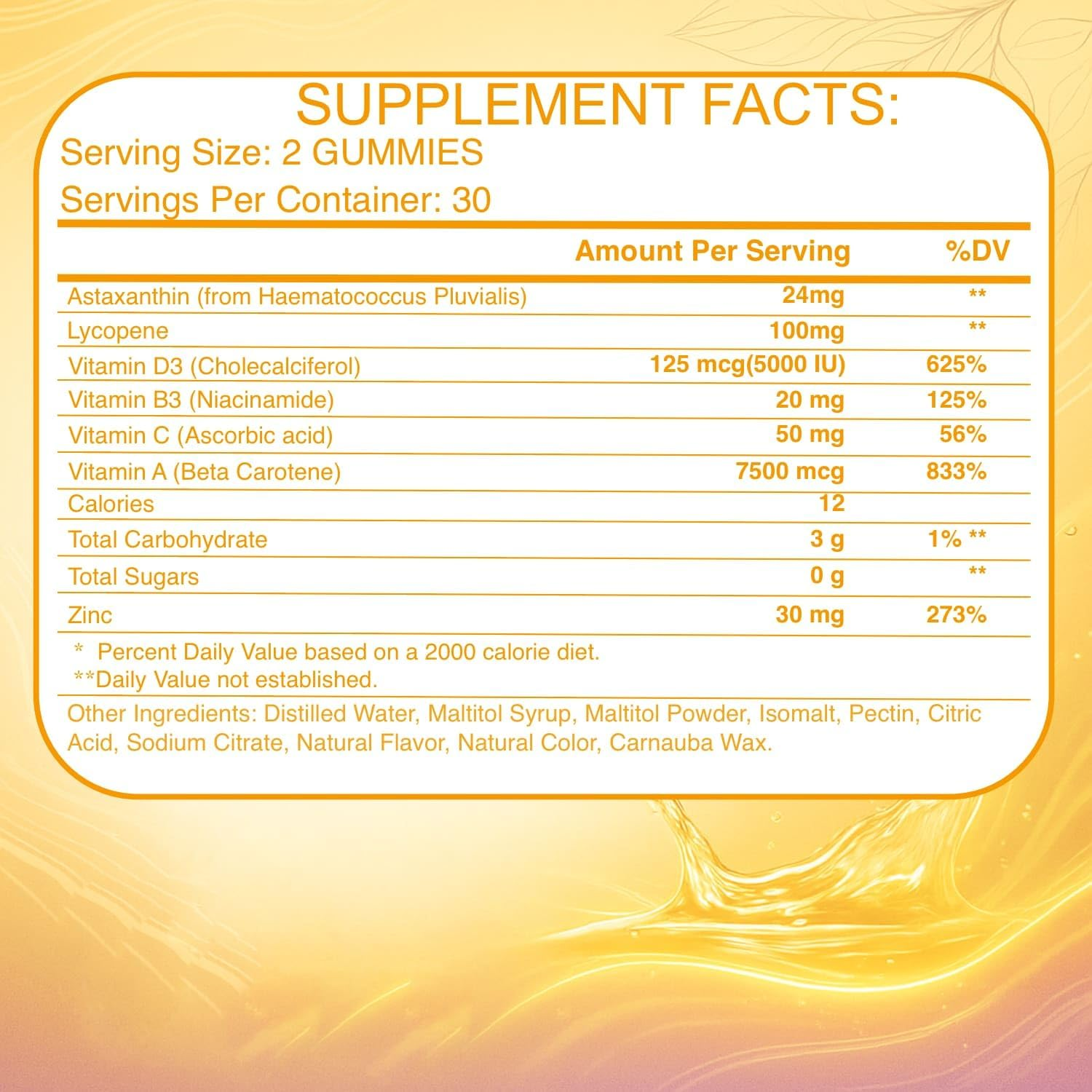 Tan plus Strawberry Tanning Gummies | 24Mg Astaxanthin + 100Mg Lycopene + 7500Mg Beta Carotene, Zinc, Vitamins a C D B3 | Glow & Antioxidant Support Gummies | 60 Pieces by Glowbelly image number 5