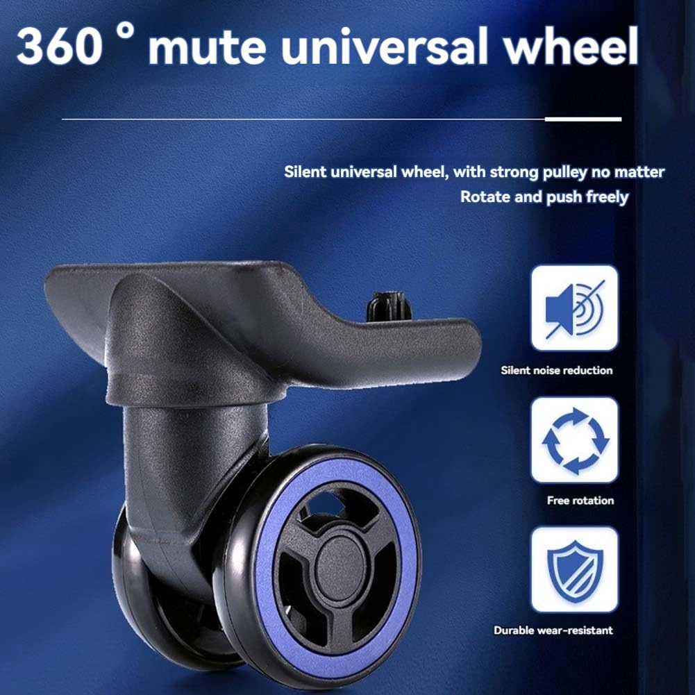 Veumoie 4Pcs Luggage Wheels Suitcase Double Row Roller Hardware Repairing Kit Heavy Duty Wheels 360&deg; Spinner Casters image number 3