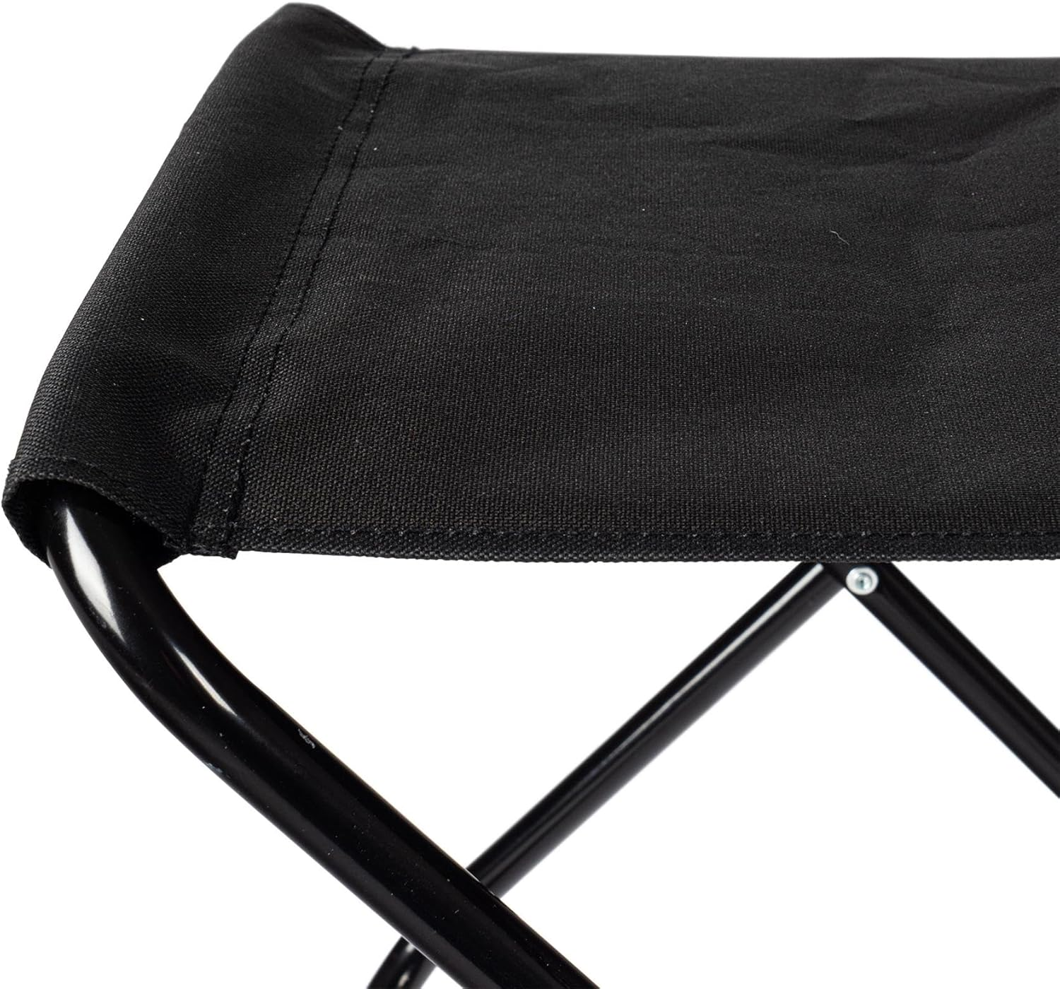 Harbour Housewares Folding Stool - Black - Pack of 1 - Canvas Camping Stool Adults Small Portable Lightweight Outdoor Foldable Garden Seat for Fishing, Travelling, Picnics image number 5