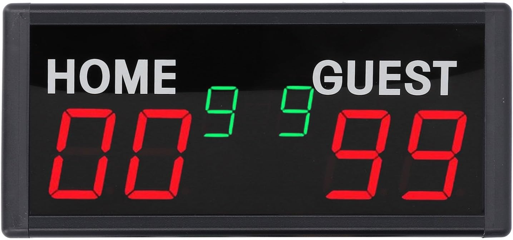 Jiawu 6 Digits Bluetooth Electronic Scoreboard, LED Portable Electronic Digital Scoreboard with Remote, Clear Display Tabletop Score Keeper for Indoor & Outdoor Games image number 2