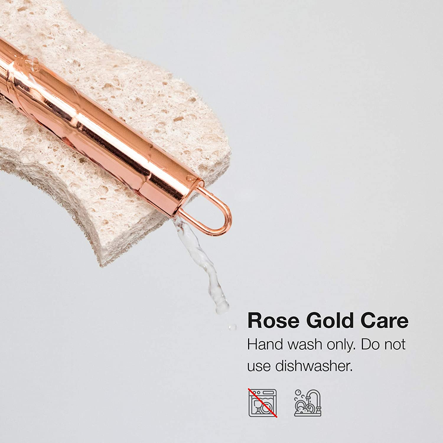 COOK with COLOR 7 Pc Kitchen Gadget Set Cooper Coated Stainless Steel Utensils with Soft Touch Nylon Gray Handles image number 6