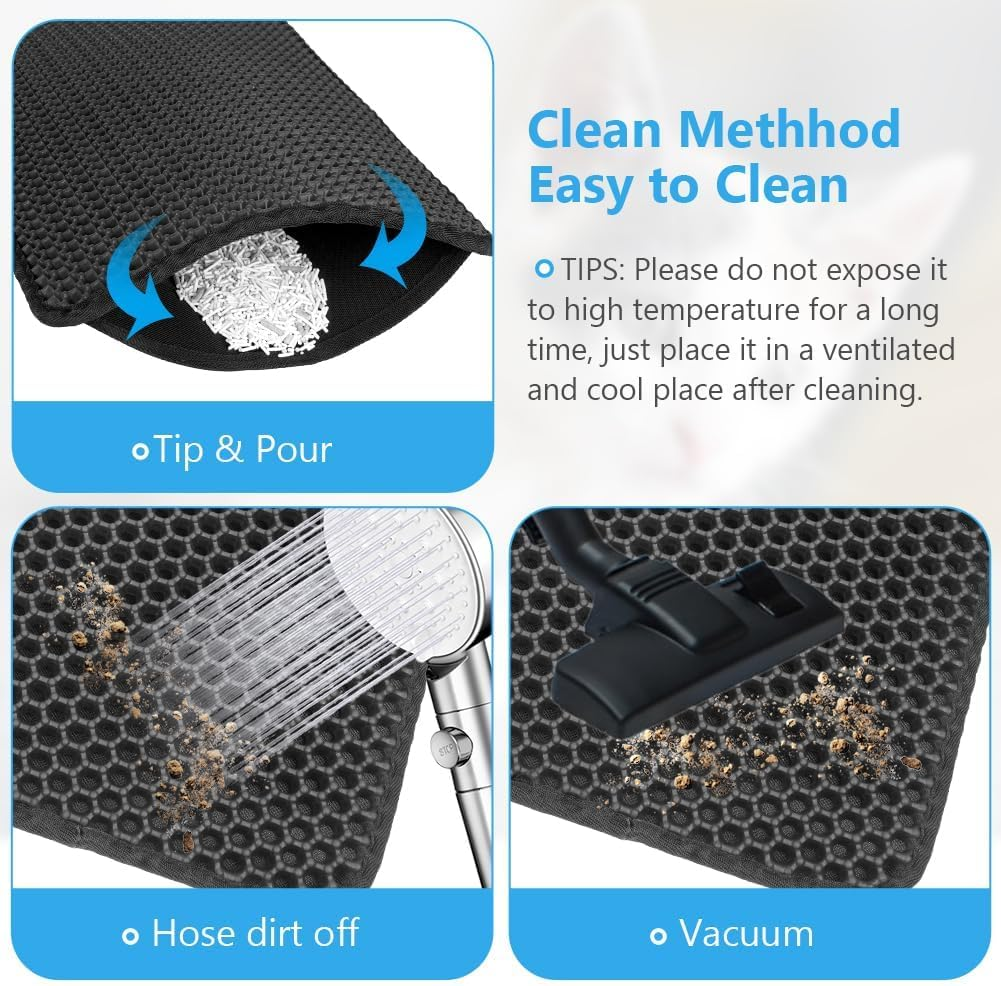 Adiwo Cat Litter Tray Mat, 30 X 45 Cm Cat Mat, Honeycomb Double Layer Design, Cat Litter Tray Mat, Cat Litter Tray Mat, Cat Litter Tray Mat, Cat Pretty Kitty image number 4