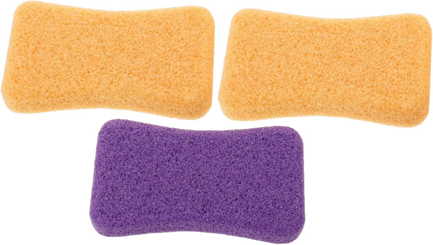 GANAZONO 3Pcs Natural Pumice Stone Exfoliating Tool for Dead Skin Removal Rough Grinding Foot File with Comfortable Grip Skin-Friendly Pedicure Stones for Callus Care and Random Color image number 5