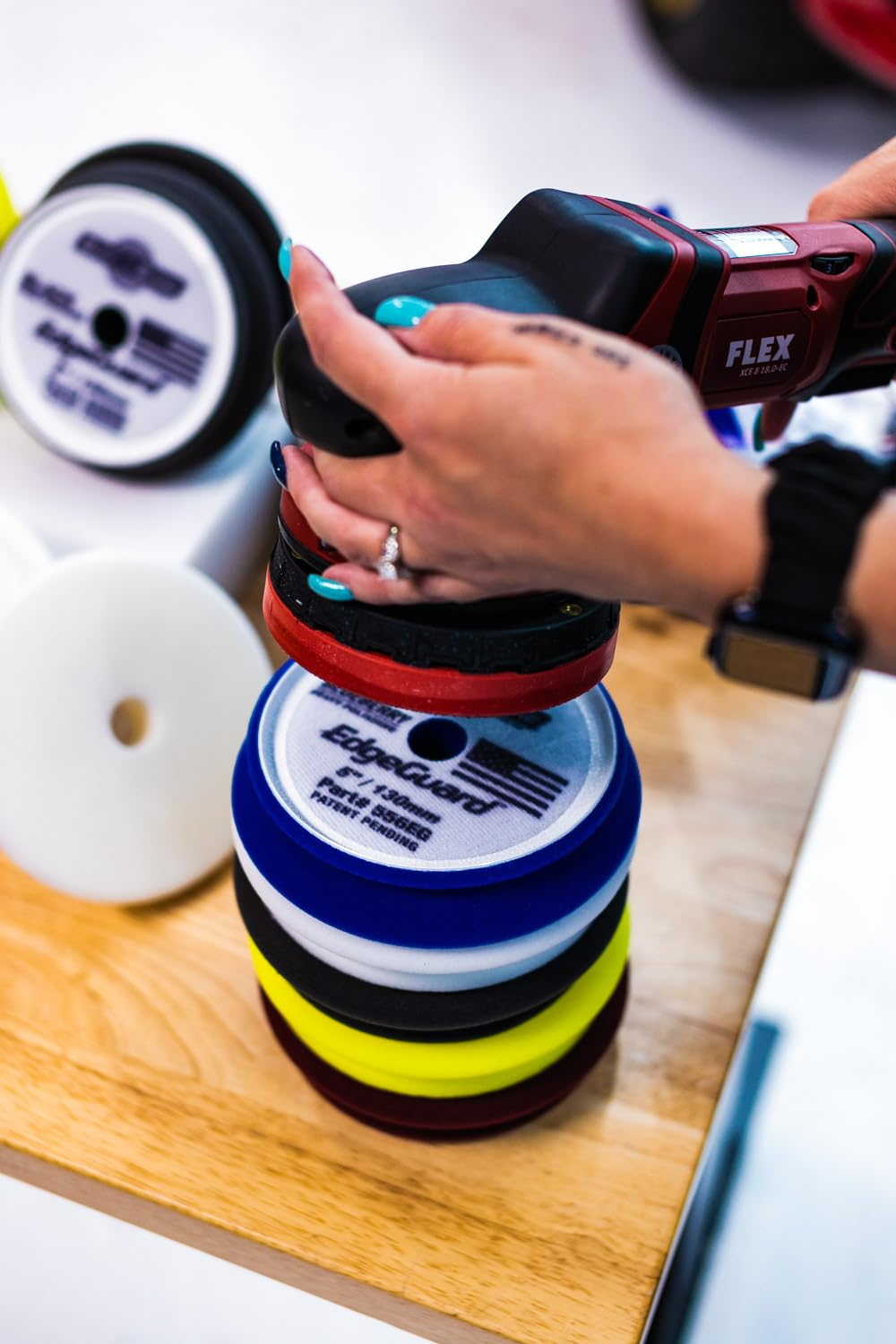 Buff and Shine - Edgeguard Foam Buffing Kit - Multicolor - 5" - Pack of 4 image number 3