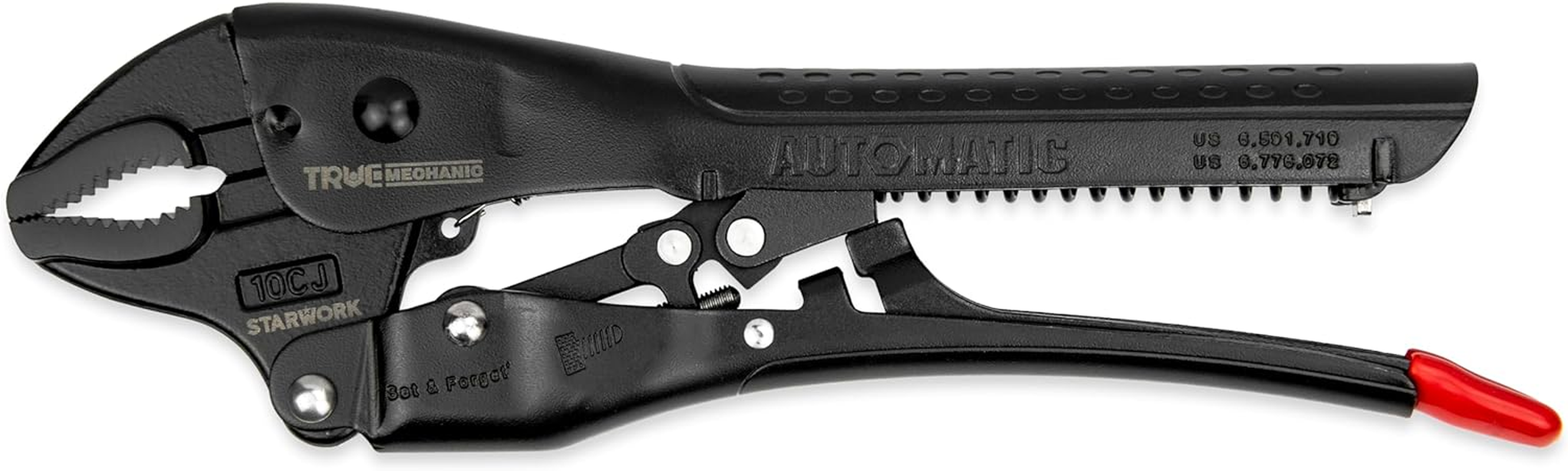 STARWORK TRUE MECHANIC&trade; Automatic Curved Jaw Locking Pliers 10-Inch image number 1