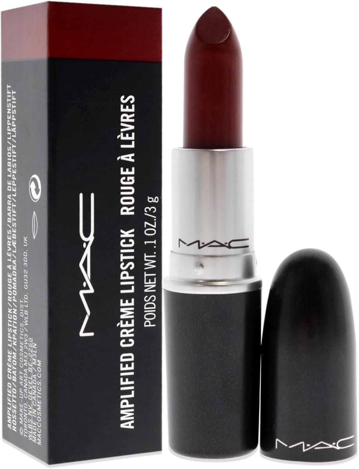 MAC Amplified Creme Lipstick, Dubonnet, 3 G image number 6