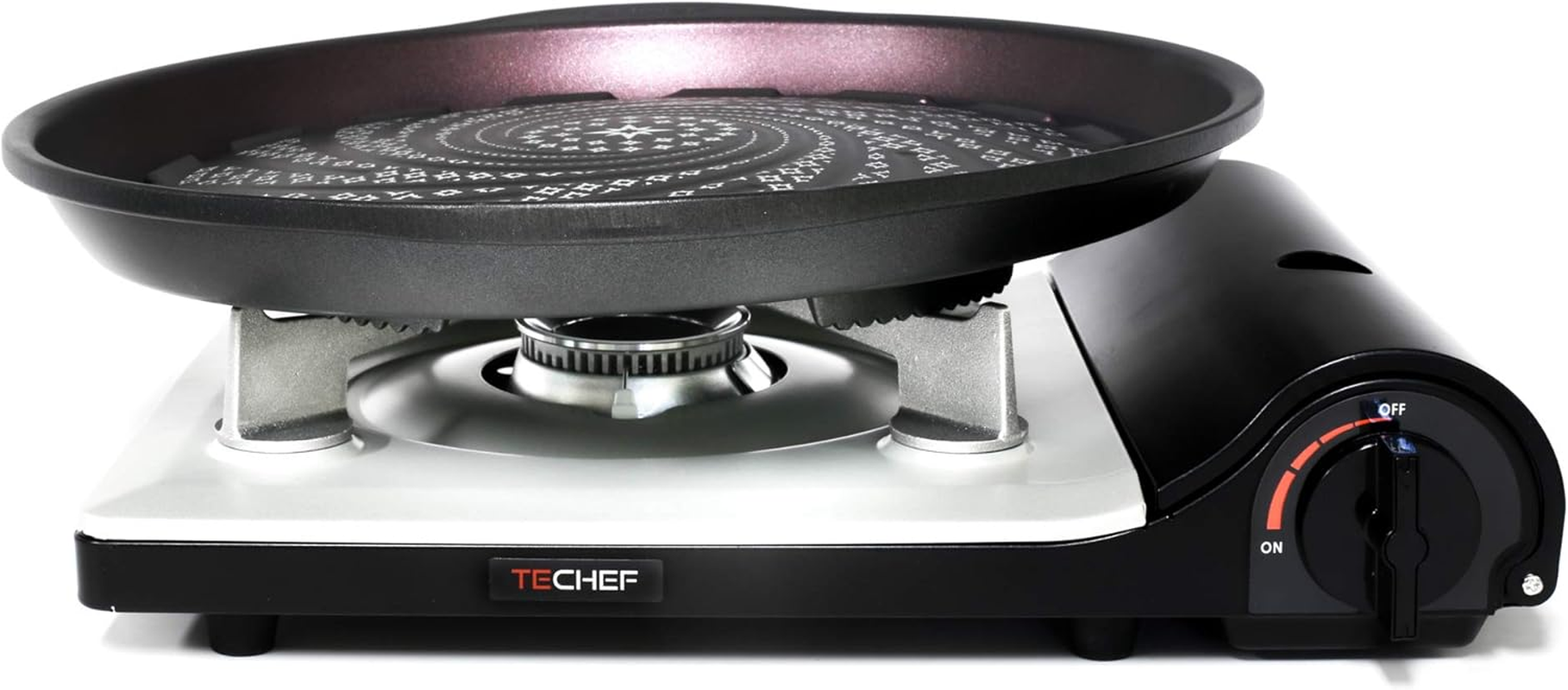 TECHEF - Stovetop Korean BBQ Non-Stick Grill Pan with New Safe Teflon Select Non-Stick Coating (PFOA Free) (Black)