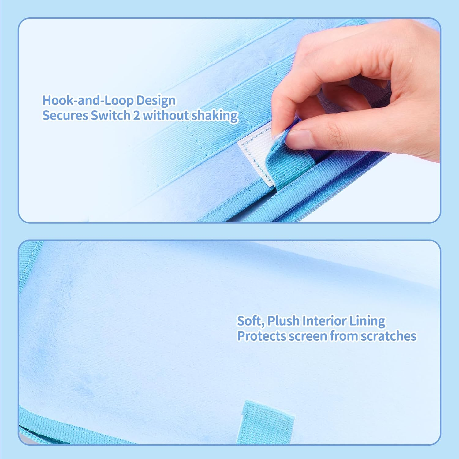 Kuitmor Carrying Case Compatible with Switch 2 (2025) 7.9 Inch, Hard-Shell Slim Travel Case with 12 Game Card Slots for Switch 2 Console and Accessories, Candy Party (Blue) image number 1