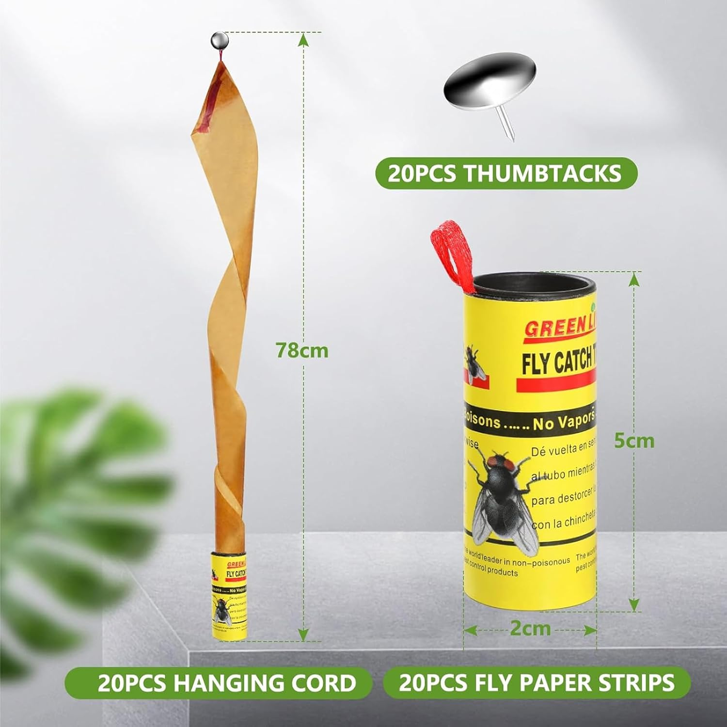 24-Pack Fruit Fly Trap,Reusable Fly Catcher Set,Super Sticky Fly Paper,Suitable for Indoor Trap Flies,Gnats,Non-Toxic & Effective image number 3