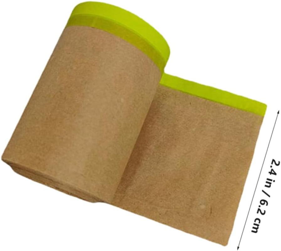 OSALADI 2Rolls Green Masking Protective Paper for Car Furniture Painting Meters