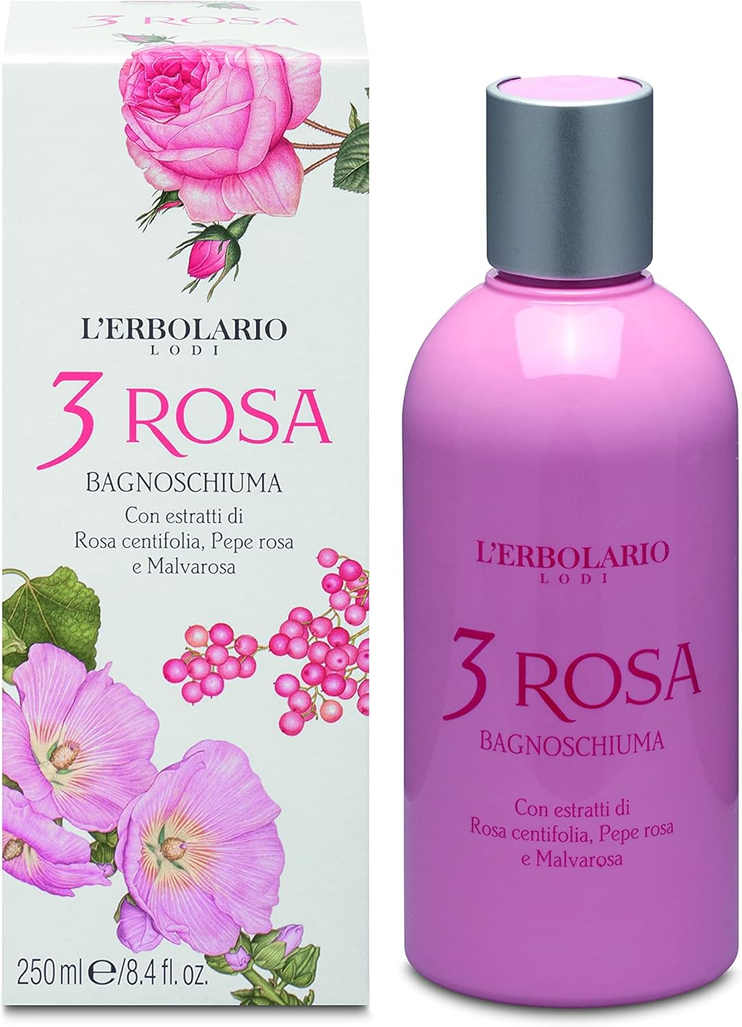 Lerbolario 3 Rosa Shower Gel for Women Shower Gel, 250 Ml image number 1