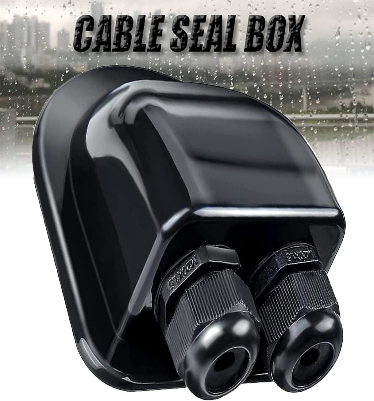 Solar Cable Entry Gland, Waterproof Solar Double Cable Connector Cover Solar Photovoltaic Plastic Bracket Curved ABS Dual Cable Entry Housing for Solar Panels of RV, Caravan, Marine, Boat, Cabin image number 3