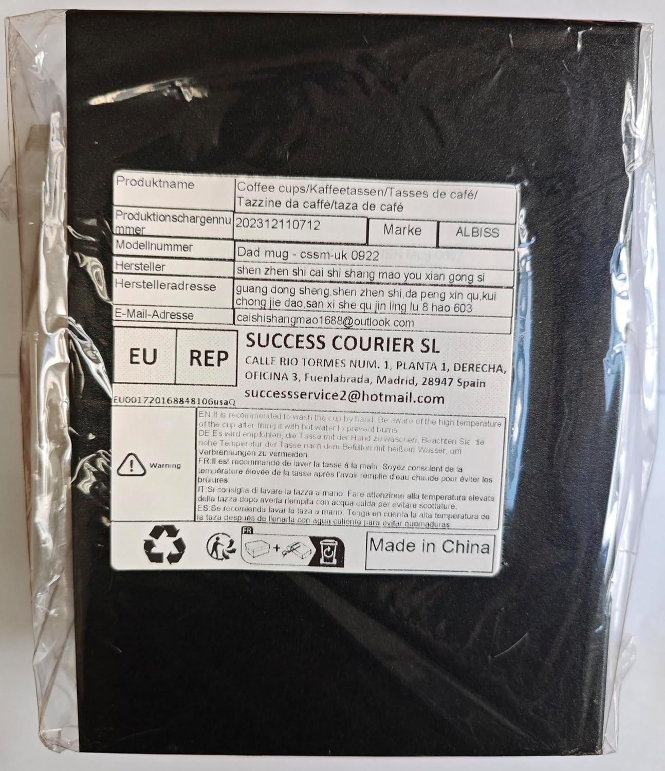 Fathers Day Gift from Daughter Son - World'S Best Dad - Daddy Mug Printed with Gold, Funny Dad Birthday Gifts Present for Dad, 14Oz Grey Ceramic Coffee Cup with Lid, Spoon, Greeting Card, Gift Boxed image number 6