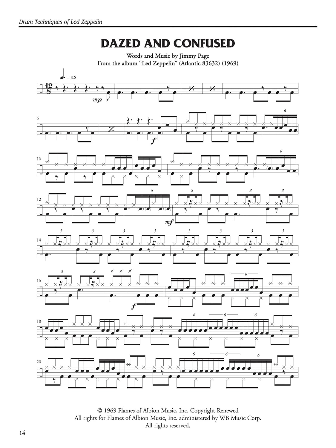 Drum Techniques of Led Zeppelin: Note for Note Transcriptions of 23 Classic John Bonham Drum Tracks: 0 image number 5