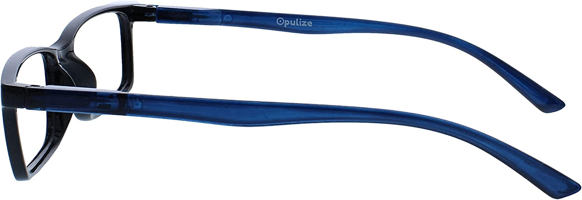 Opulize See Blue Light Blocking Reading Glasses Black Blue Arm Computer Gaming anti Glare Mens Womens B9-1 +1.50 image number 6