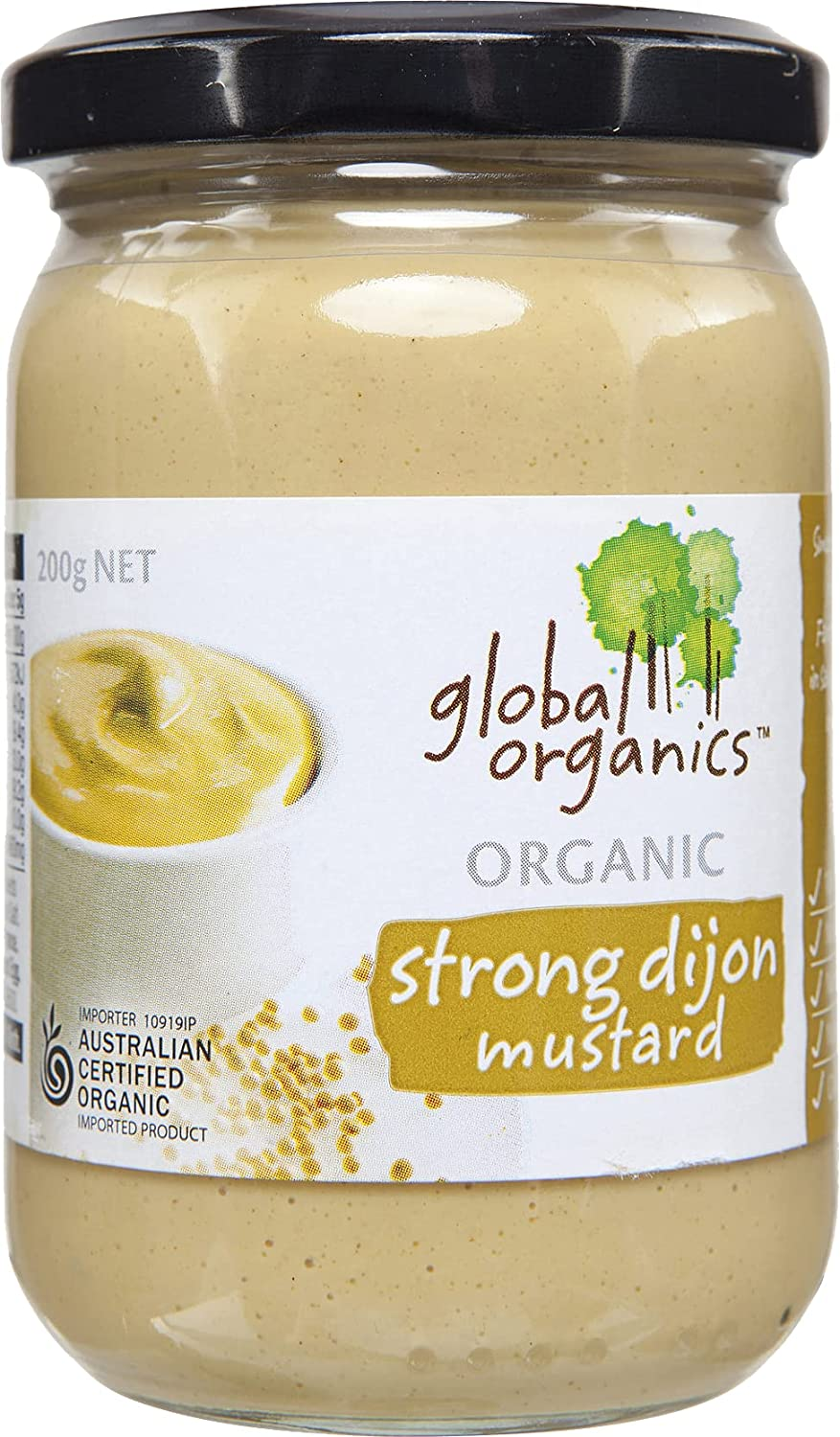 Global Organics Strong Dijon Mustard 200 G image number 1