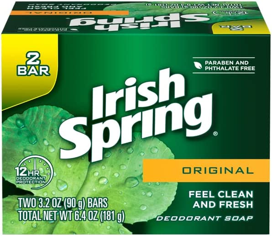 Irish Spring Original Deodorant Bar Soap, 3.20 Oz Bars, 2 Ea image number 1