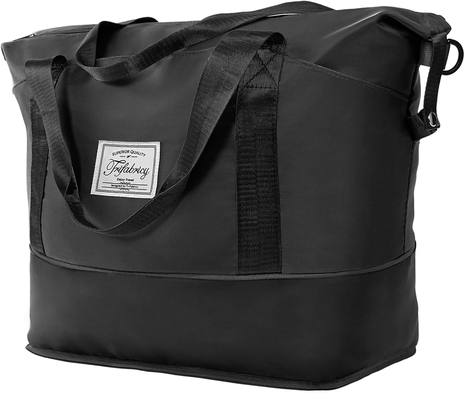 Duffel Bag - Large Shoulder Weekender Overnight Bag, Carry on Bag with Wet Pocket, Waterproof Expandable Duffel Bag with Trolley Sleeve, Olive Green