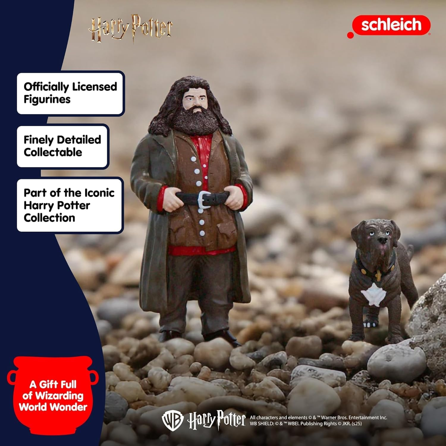 Schleich Harry Potter - Hagrid and Fang the Dog Figurines - 2 PC Harry Potter Set - Wizarding World Collectible Figures for Kids and Adults - Toys for Ages 6+ | 42638 image number 6