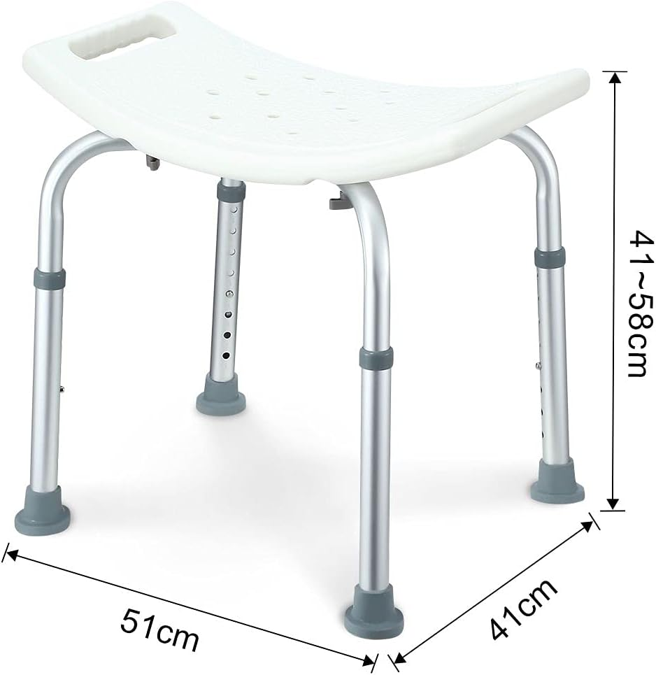 Bathroom Chair Shower Seat Tub Bathtub Bench Adjustable Height Shower Stool for Elderly Disabled Seniors image number 5