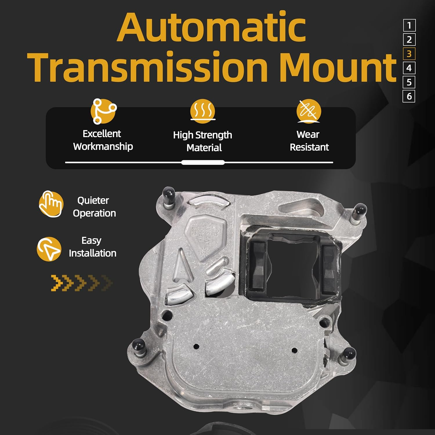 Automatic Transmission Mount Fit for Audi A6 A7 Quattro RS7 2012-2018, Auto Trans Mount Repalcement OE# 4G0399153A, 4M0399153AA, 4G0-399-153-A, 4M0399153Q, 4G0399153S, 4G0399153T