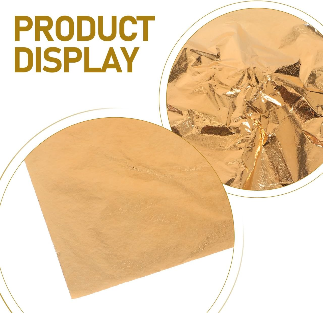 DOITOOL 100Pcs Copper Color Gilding Foil Imitation Leaf for DIY Crafts Furniture Decoration for Art Projects image number 5