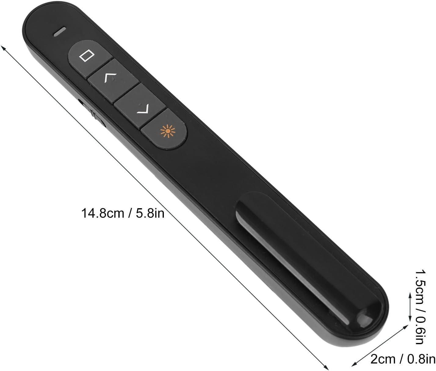 Wireless Presenter Remote Control, Portable PPT Clicker with Infrared Electronic Pen, Computer Volume Control, for Classroom Office image number 2
