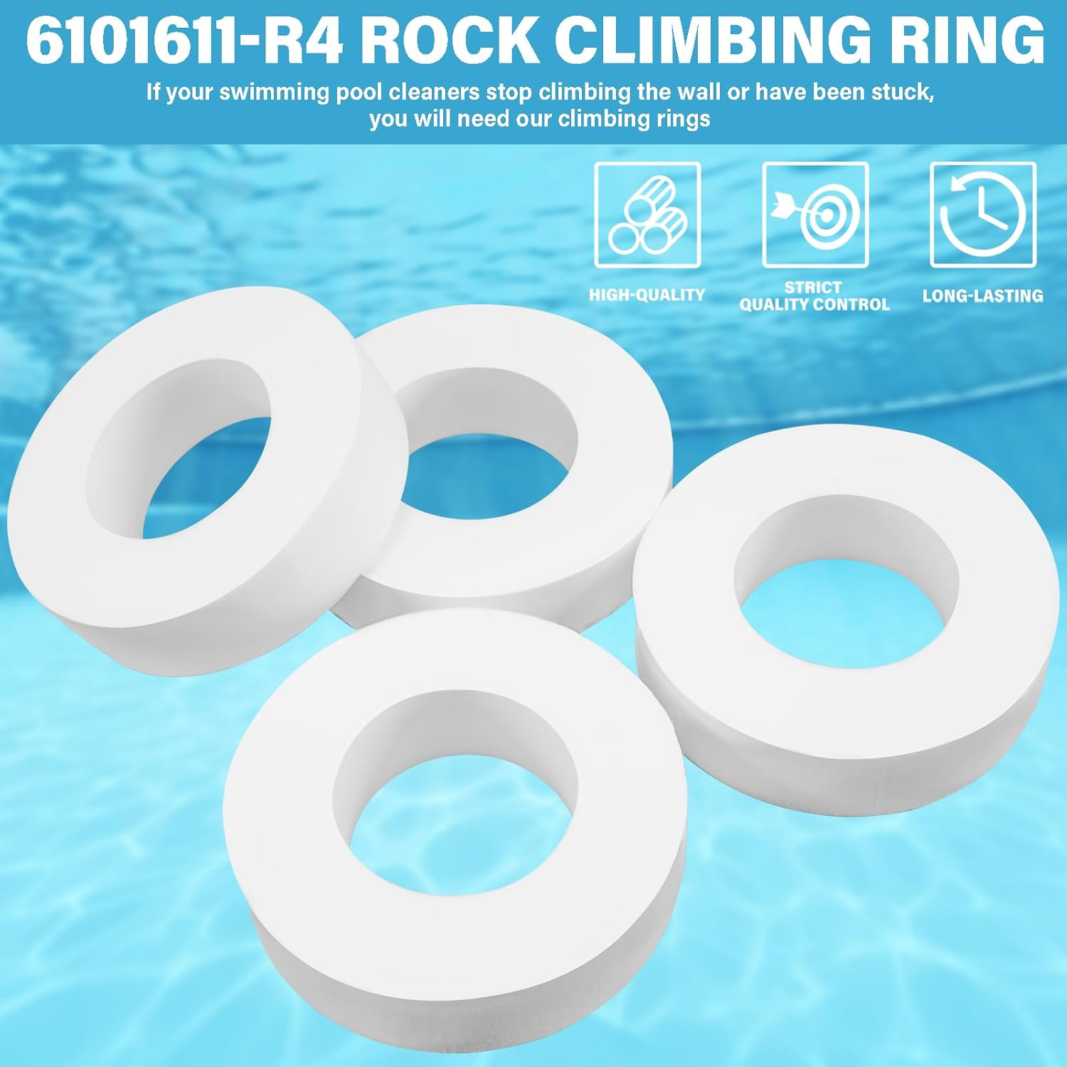 Pool Robot Timing Track 9985006-R2 Climbing Rings 6101611-R4 Compatible with Maytronics Dolphin Nautilus Cc plus Robotic Pool Cleaner (6 Pack)