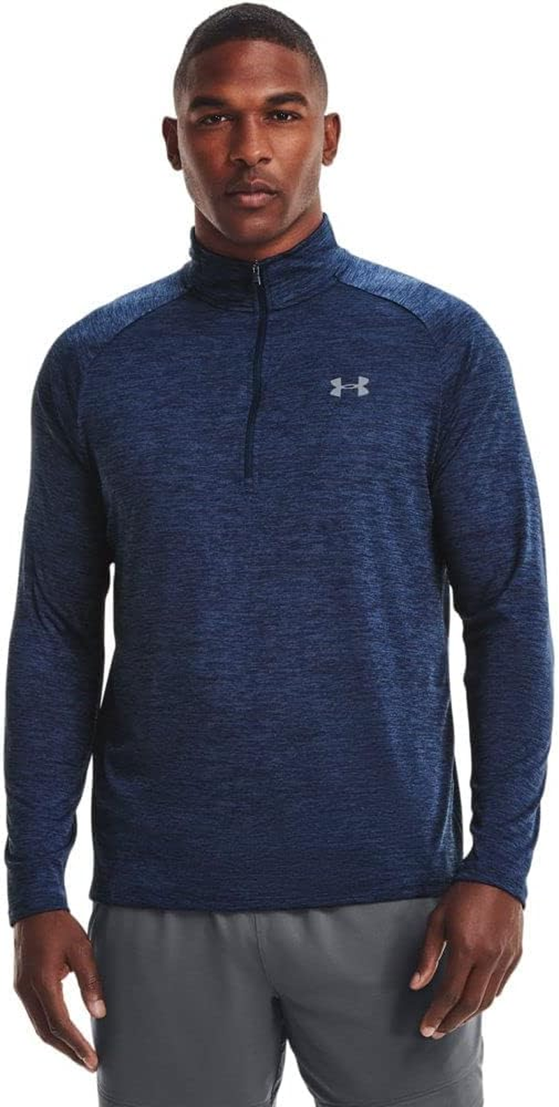 Under Armour Men'S Tech 2.0 1/2 Zip-Up T-Shirt Shirt, Academy Blue (409 Steel, X-Large US