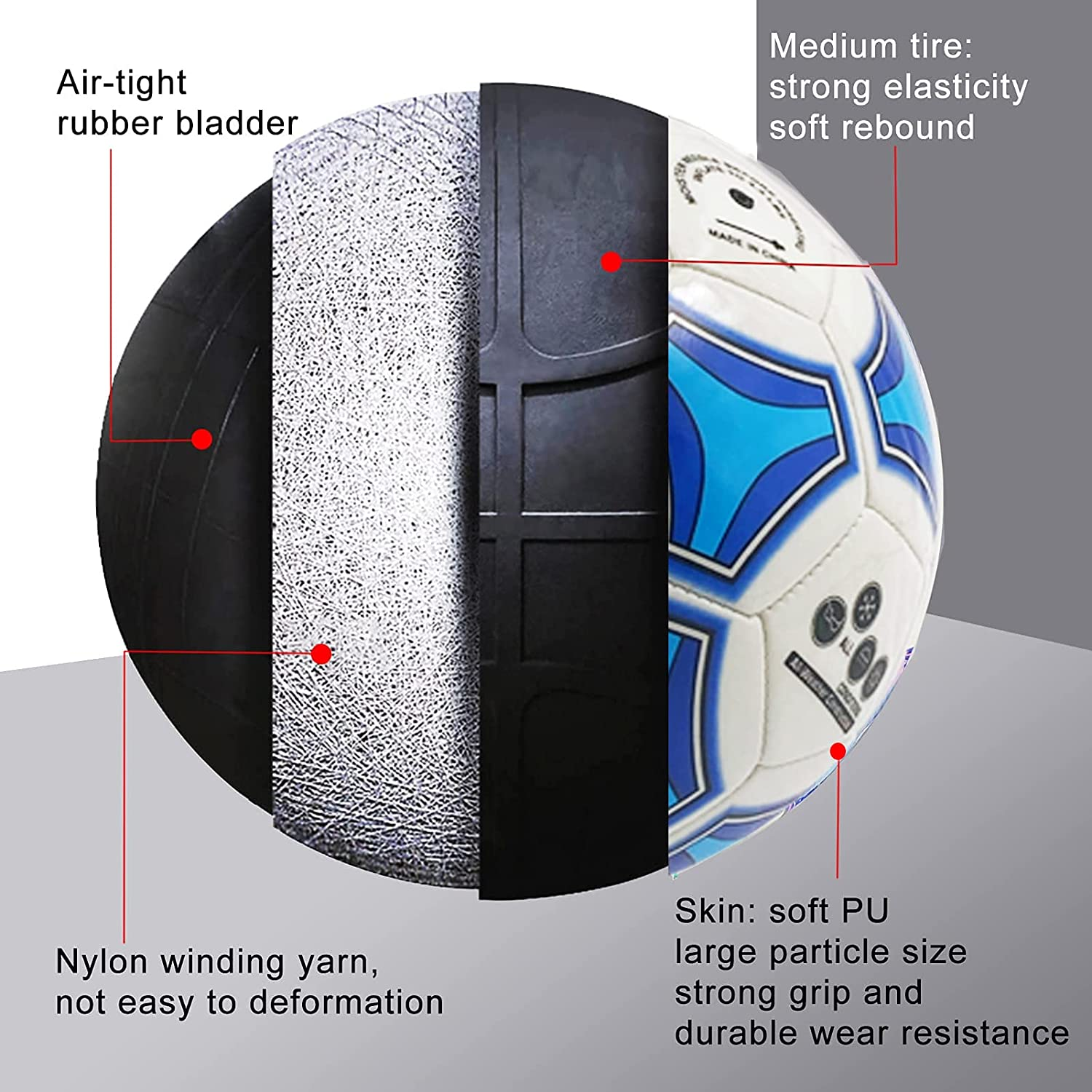 Glow in the Dark Soccer Balls -Size 4, Size 5 Soccer Gifts for Boys Youth and Adult - Traditional Soccer Balls