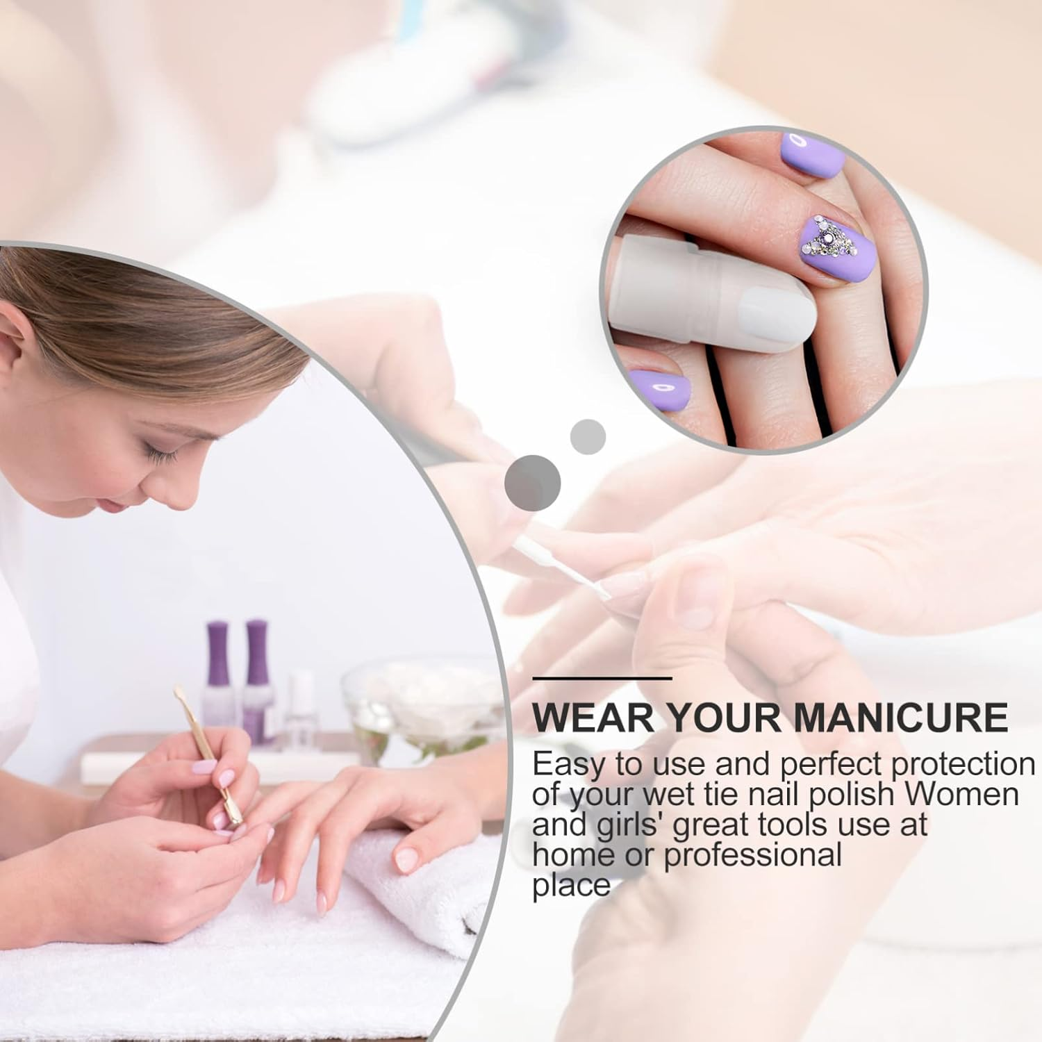 Baluue 20Pcs Armor Removal Tool Box Nail Polish Varnish Cover Protector Nail Polish Varnish Shield for Manicure Art Use image number 6