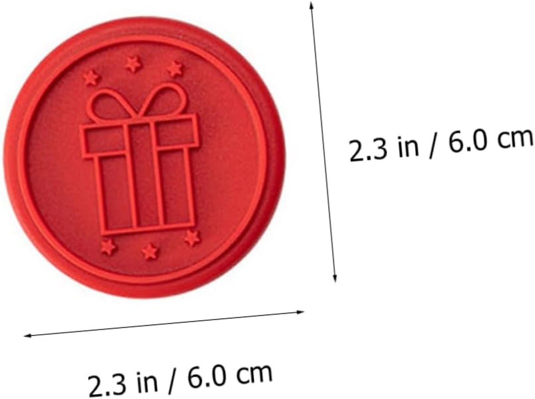 Amosfun Christmas Cookie Seal Biscuit Molds for Baking Stamps DIY Christmas Decorations Baking Mold Hand Press for Biscuit Cutter image number 3