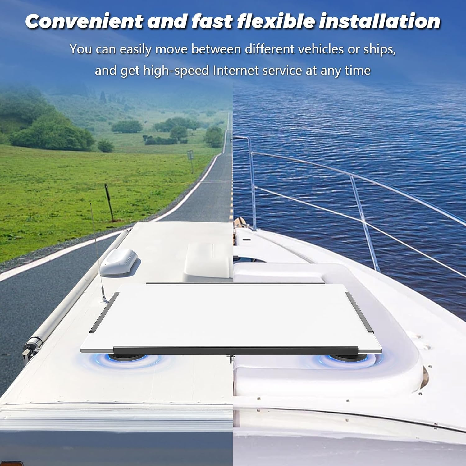 Starlink Gen 3 Flat Mount Kit, Starlink Standard Dish Magnetic Quick Release Roof Mount Kit for RV, Vans, Boat, Overlanding image number 3