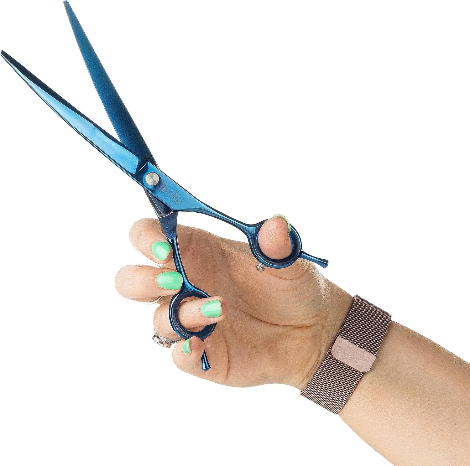 Mikki Doodle, Dog, Puppy Curved Coat Trimming & Shaping Scissors, Sharp & Durable Semi-Convex Blade, Blunted Safety Tips, Adjustable Tension Screw for Control and Precision, 19Cm (7.5&rdquo;) image number 5